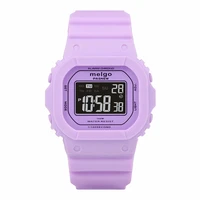 led alarm student digital pink watch pedometer young girl smart watches waterproof square white school led wristwatch women