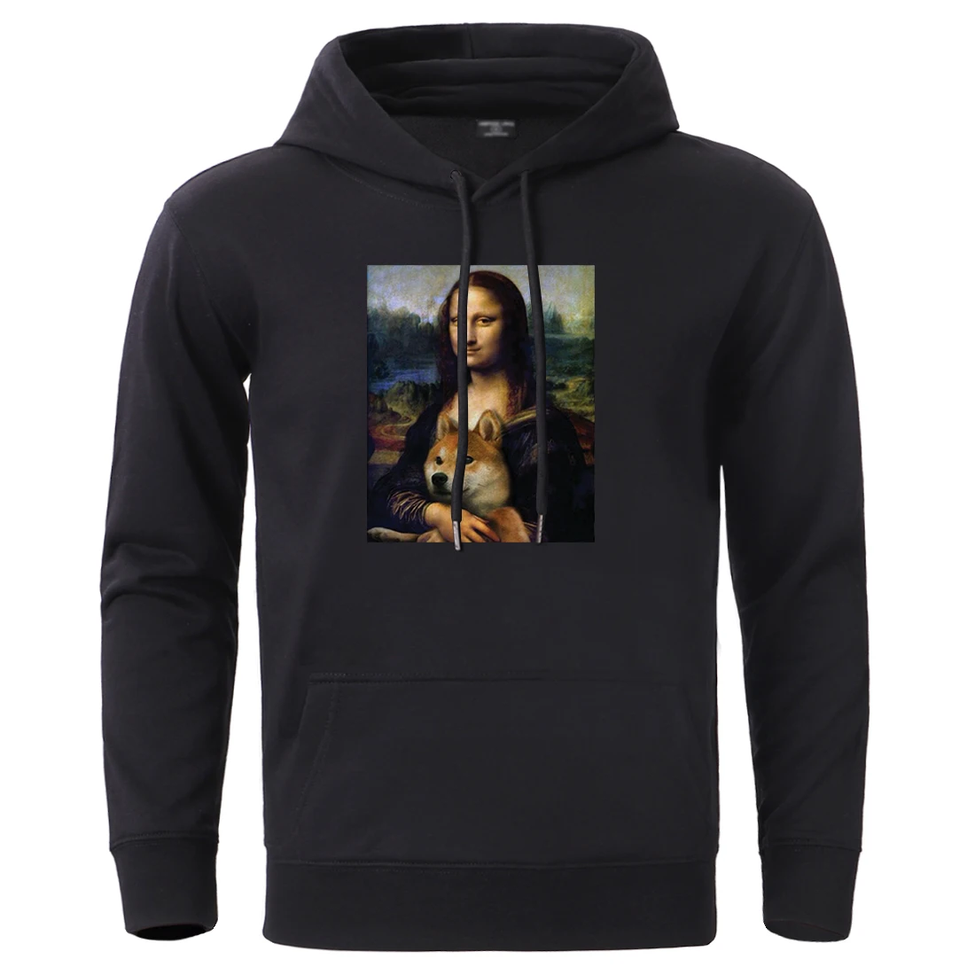 Осень зима 2020 мужские толстовки Mona Lisa shiba Inu Doge уличная мода флисовые повседневные