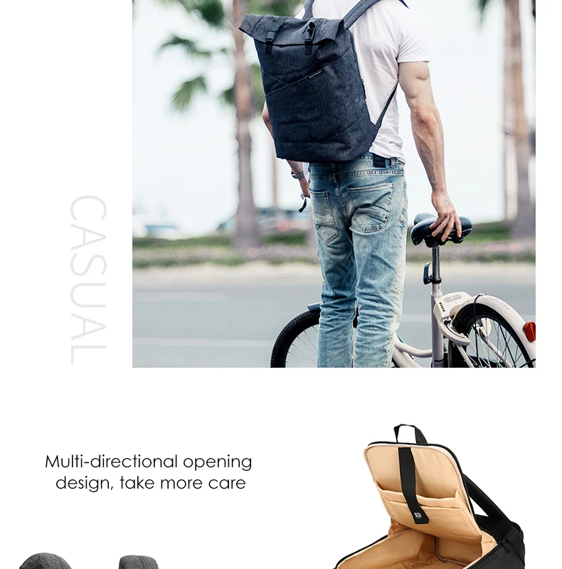 BAGSMART, новинка, мужской рюкзак для ноутбука, 15,6 дюймов, рюкзак, школьная сумка, для путешествий, водонепроницаемый рюкзак, женский, для ноутбука, сумка для компьютера