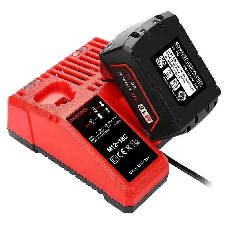 M12 &amp M18 быстрой замены Зарядное устройство M12-18Fc 12V 18V Xc литий-ионный для Милуоки