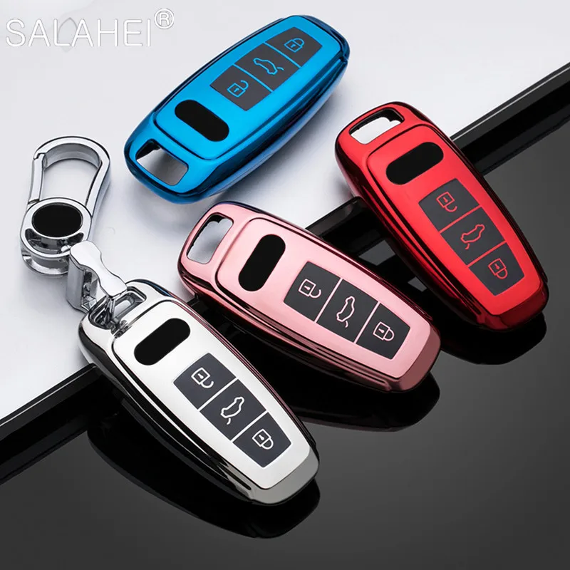 

Soft TPU 360 Degree Full Protection Car Smart Key Fob Shell Case Cover For Audi 2019 2020 A6 A6L A7 A8 A4 C8 Q8 Q5 D5 E-tron