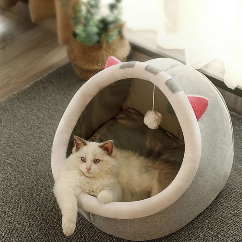 

Лидер продаж, домашняя кровать для кошек, домашний коврик для котят, теплый маленький домик для кошек и собак, складной домик для кошек, Симп...