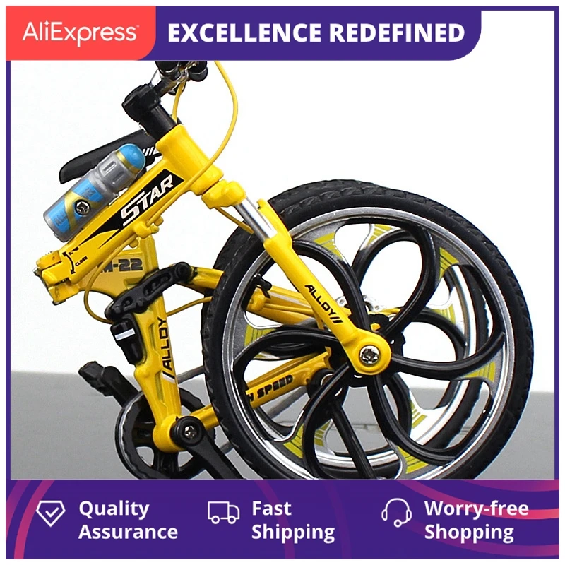 

Масштаб 1:10, литая металлическая модель велосипеда, складной городской велосипед, дорожный велосипед для коллекции игрушек