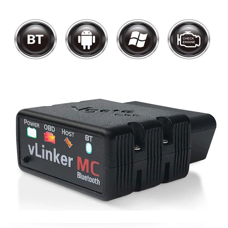 

Vgate vLinker MC Bluetooth 4,0/3,0/WIFI ELM327 OBD2 автомобильный считыватель кодов, OBD-II диагностический сканер для iOS, Android
