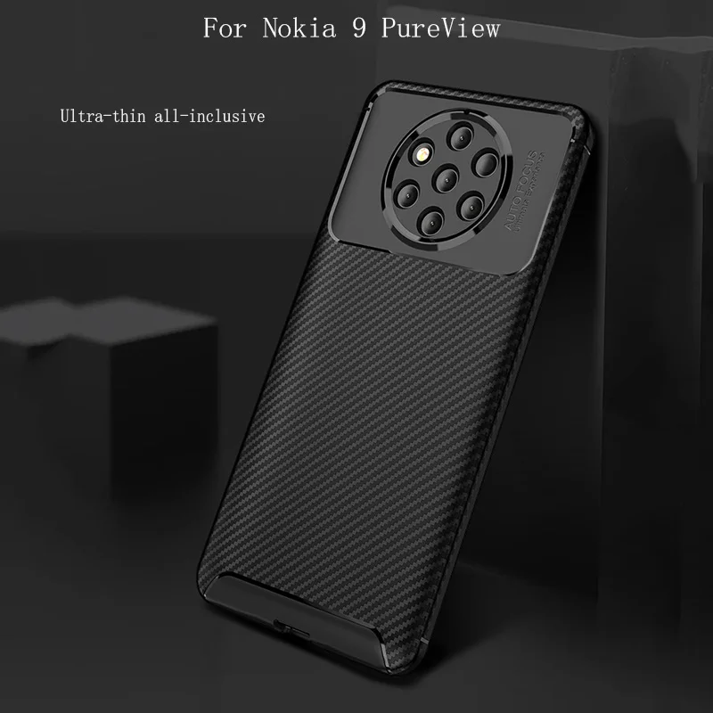 Полный чехол противоударный для Nokia 9 PureView TPU из прозрачного силикона Бампер |