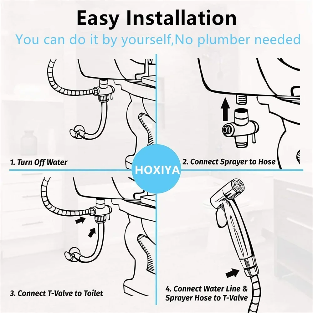 

Hand held Two Water Outlet Modes Bidet Toilet Sprayer180821312