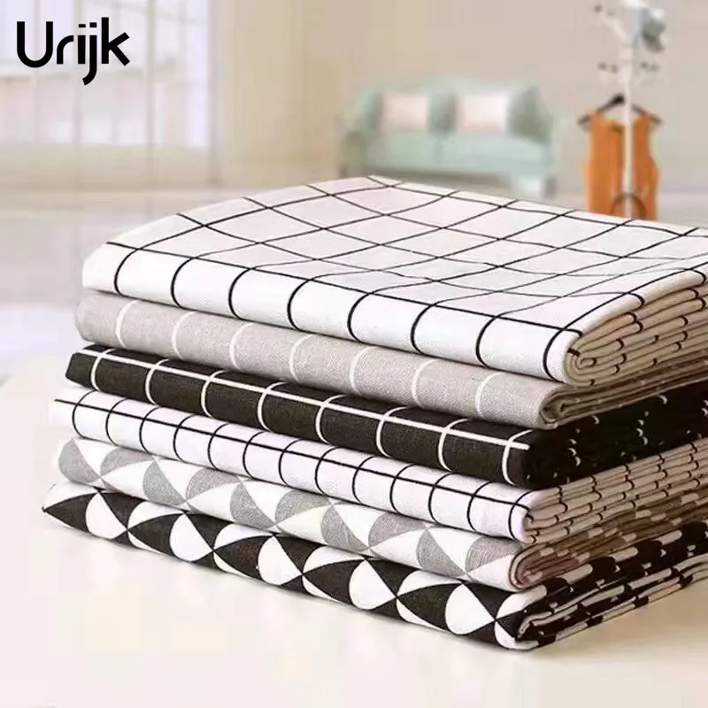 98x48 см хлопок ткань простой стиль серый белый розовый маленький крест для DIY