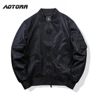 Куртка мужская Военная, тактическая ветрозащитная куртка-бомбер, пилот, Повседневная бейсбольная ветровка в стиле хип-хоп с V-образным вырезом