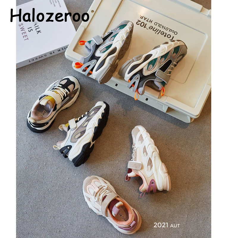 

Autumn Kids Chunky Sneakers Baby Boys Mesh Running Shoes Children Brand Sport Sneakers Girls Gray Casual Sneakers Soft Trainers