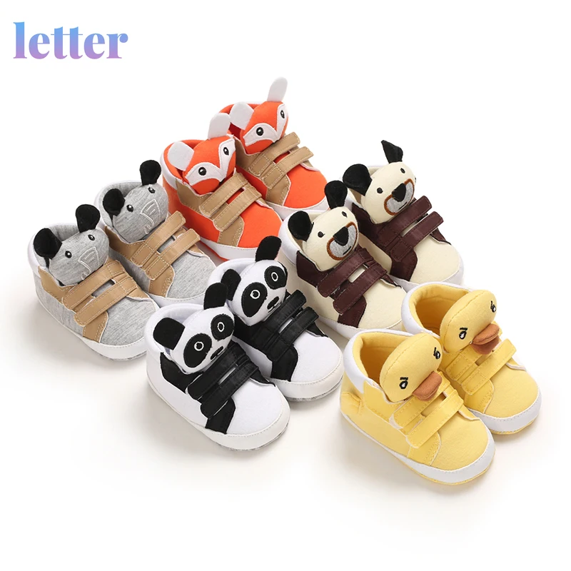 

Baby Girl Boy Shoes First Walkers Anti-Slip Kids Baby Shoes Animal Cartoon Newborn Infant Toddler Soft Sole Crib Shoes Footwear