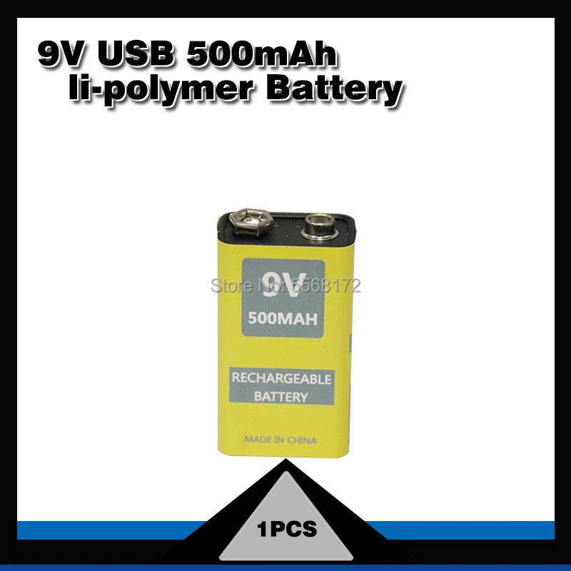 1pcs USB Battery 9V 500mAh Li-polymer Rechargeable lithium battery for Toy Remote Control drop | Электроника