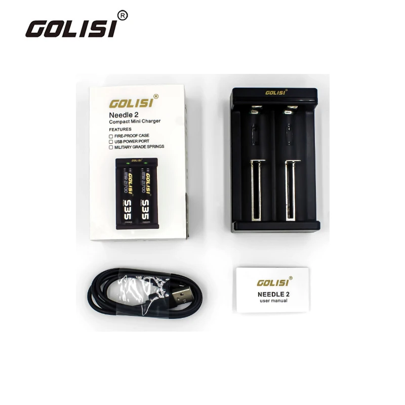 Хорошее качество Golisi игла 2 зарядное устройство Needle2 5 В 1A для 18650 26650 21700 литий