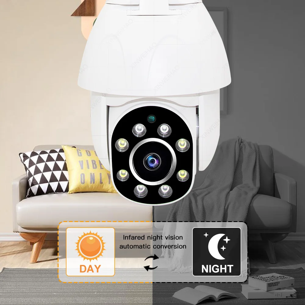 1080P PTZ wi fi камера 2MP автоматическое отслеживание водонепроницаемый CCTV домашней