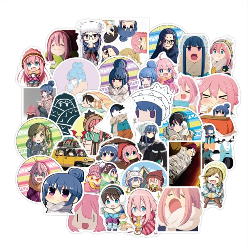 

10/30/50PCS Anime Swaying Camping Cute Characters Trolley Case Stickers Notebook Graffiti Stickers Decorative Toys Wholesale