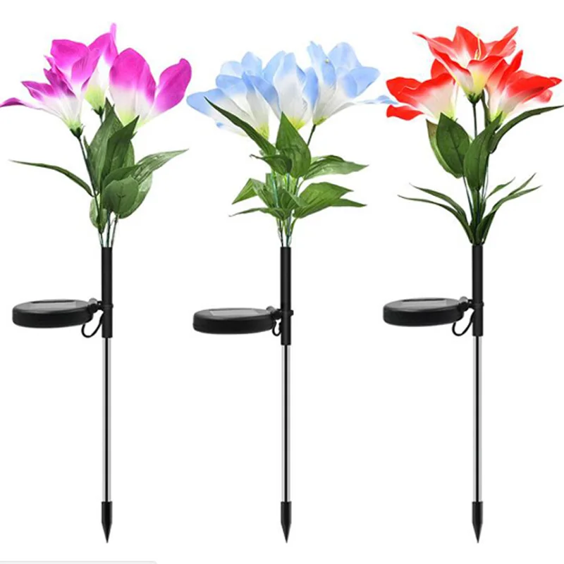 Солнечный СВЕТОДИОДНЫЙ светильник на открытом воздухе Орхидея светодиодный