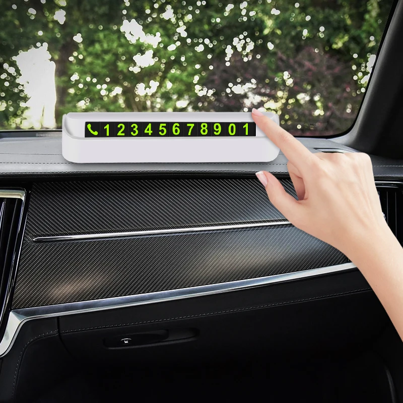 Hideable Car Phone Number Card Sticker Styling Telephone Magnet Flip Numbers Plate Park Stop Automobile Accessories | Автомобили и