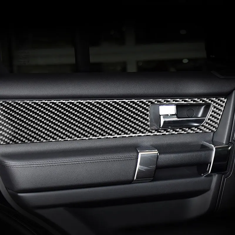 

Carbon Fiber Car Accessories Interior Door handle panel Protection sticker Trim Used for Land Rover Discovery 4 2010-2016