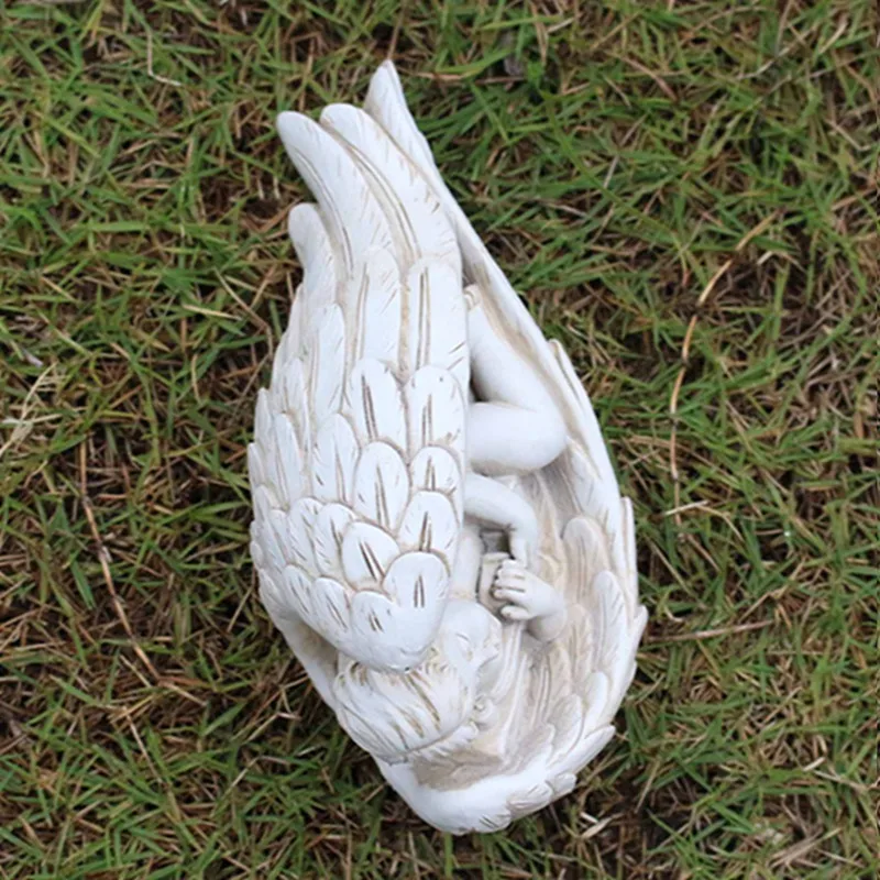 Новая милая фигурка спящего ангела для украшения дома статуя сада искусство