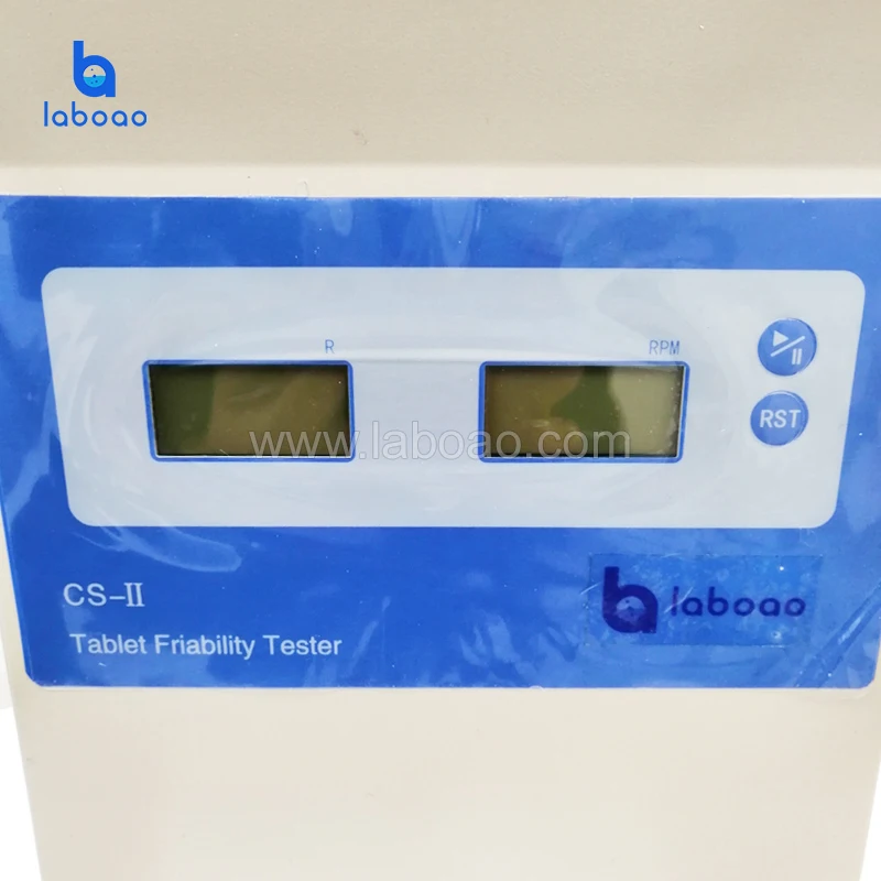 

Automatic preset speed tablet friability tester with 2 turntable cylinders