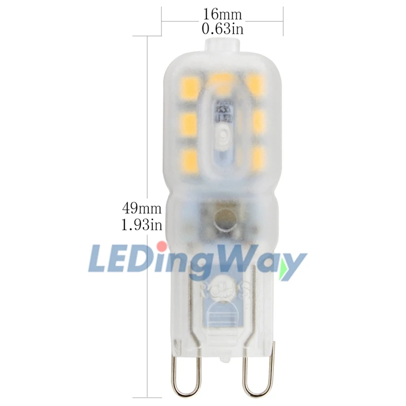 1 шт. 1,5 Вт мини G9 светодиодный прожектор 14 SMD 2835 для настенного освещения Теплый/Холодный белый AC 220 V-240 V
