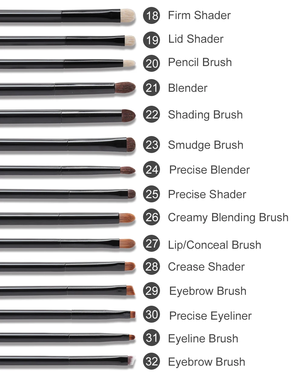 OVW Exquisite medium eye shadow makeup brush Nasal shadow base brush Eye beauty tools Multifunctional beauty DLH08