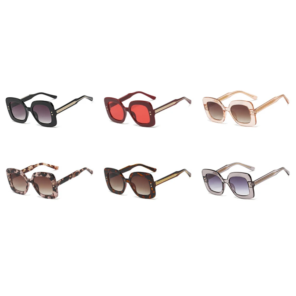 

Kachawoo big sunglasses women square rivet man red sun glasses leopard ladies high quality 2020 summer gifts items hot sale