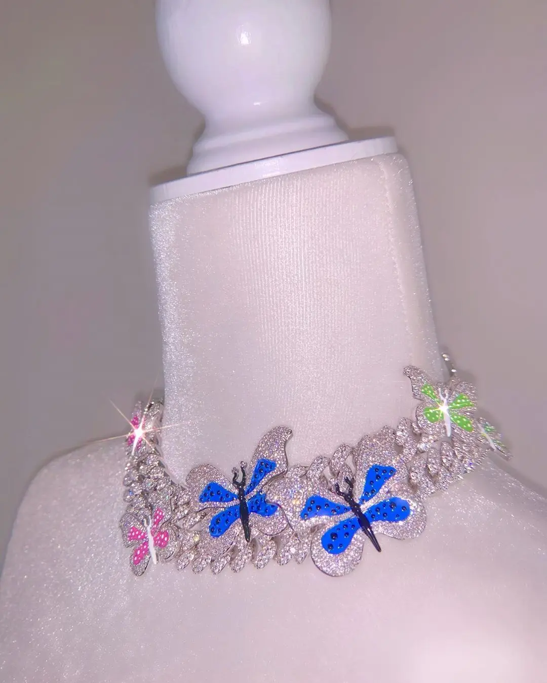 Ожерелье-чокер с радужной эмалью в стиле хип-хоп 12 мм | Украшения и аксессуары