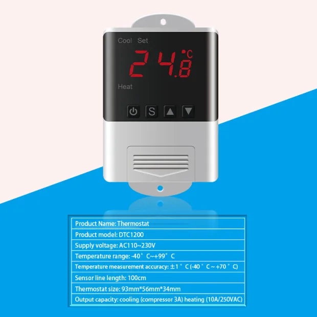 AC110V 220V W3001 XH-W3001 цифровой термостат для контроллер температуры для инкубатора DC 12V 24V терморегулятор тестер температуры