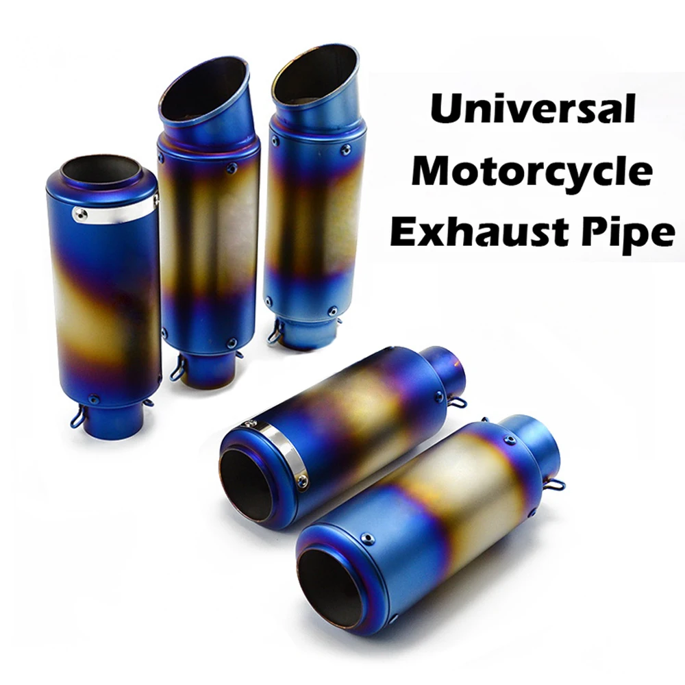Motorcycle Muffler Exhaust Pipe Escape Moto for Cafe Racer Dirt Pit Bike CBR600RR R6 Ninja 400 Z800 Z900 Z1000 GSXR 51mm/61mm | Автомобили