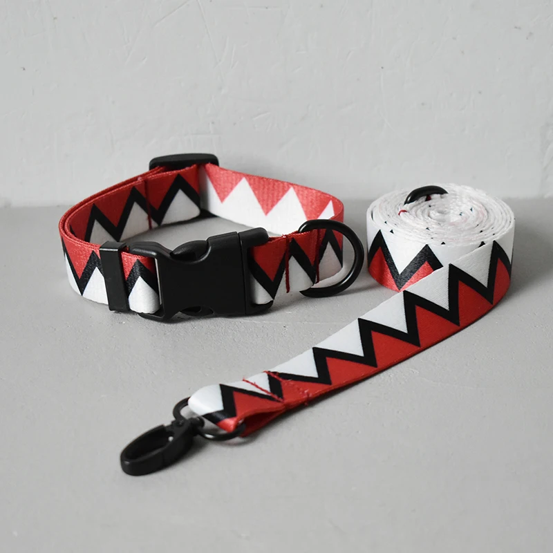 Красный персонализированный дизайнерский собачий ошейник и поводок набор для