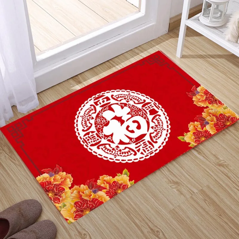 Красный новогодний Свадебный Банкетный ковер для гостиной спальни большой