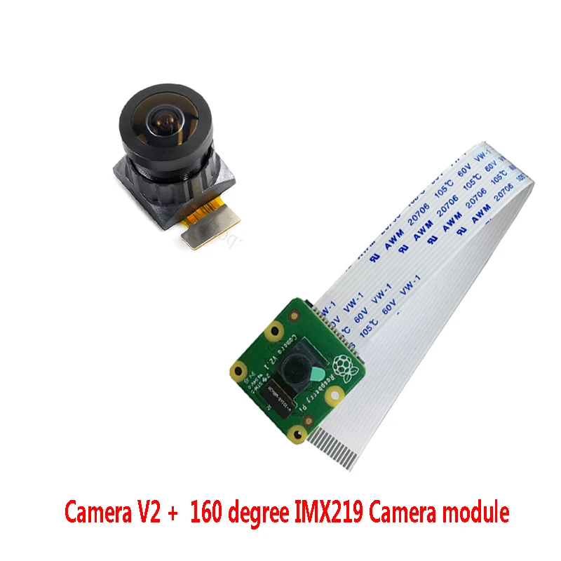 Raspberry Pi камера V2 и 160 градусов IMX219 модуль камеры 8mp вместе