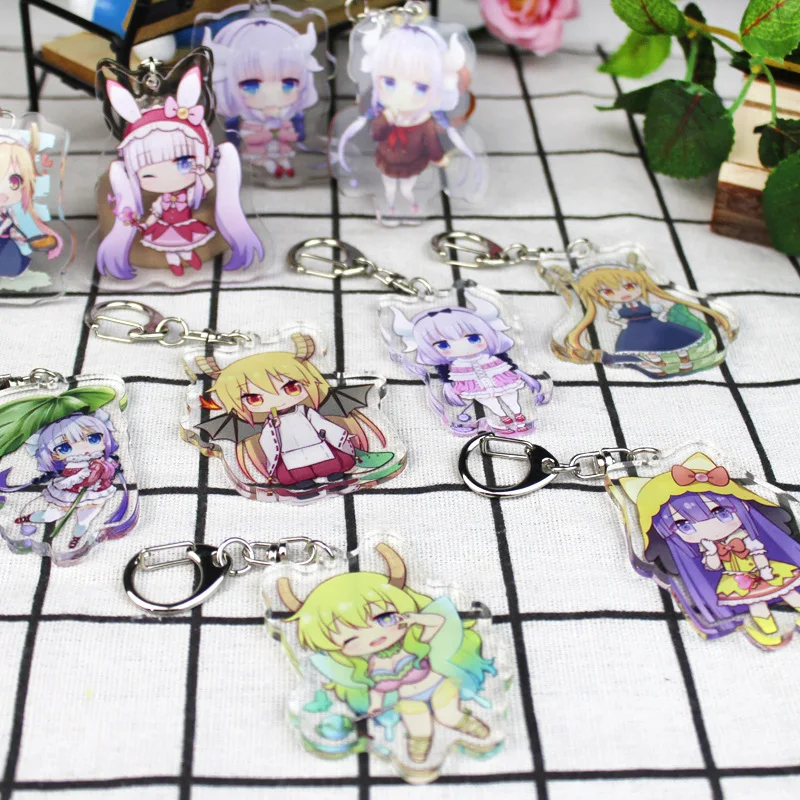 Miss Kobayashi Дракон горничная Tohru Kanna Kamui акриловая фигурка подвеска брелок для ключей