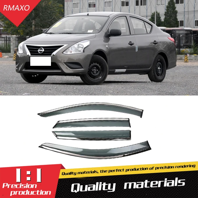 

For Nissan Sunny 2011-2017 Plastic Window Visor Vent Shades Sun Rain Deflector Guard For Nissan Sunny Auto Accessories 4PCS/SET