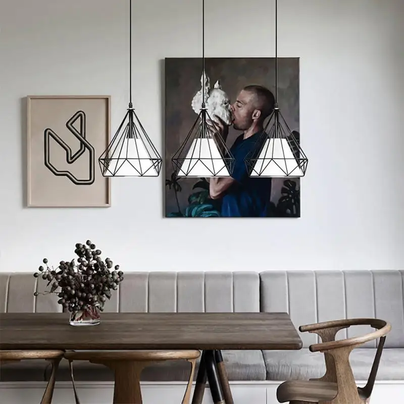 

Diamond-shaped Lampshade Vintage Light Lamp Lampshade Lamp Cover Ceiling Chandelier Pendant Light Cover Shade