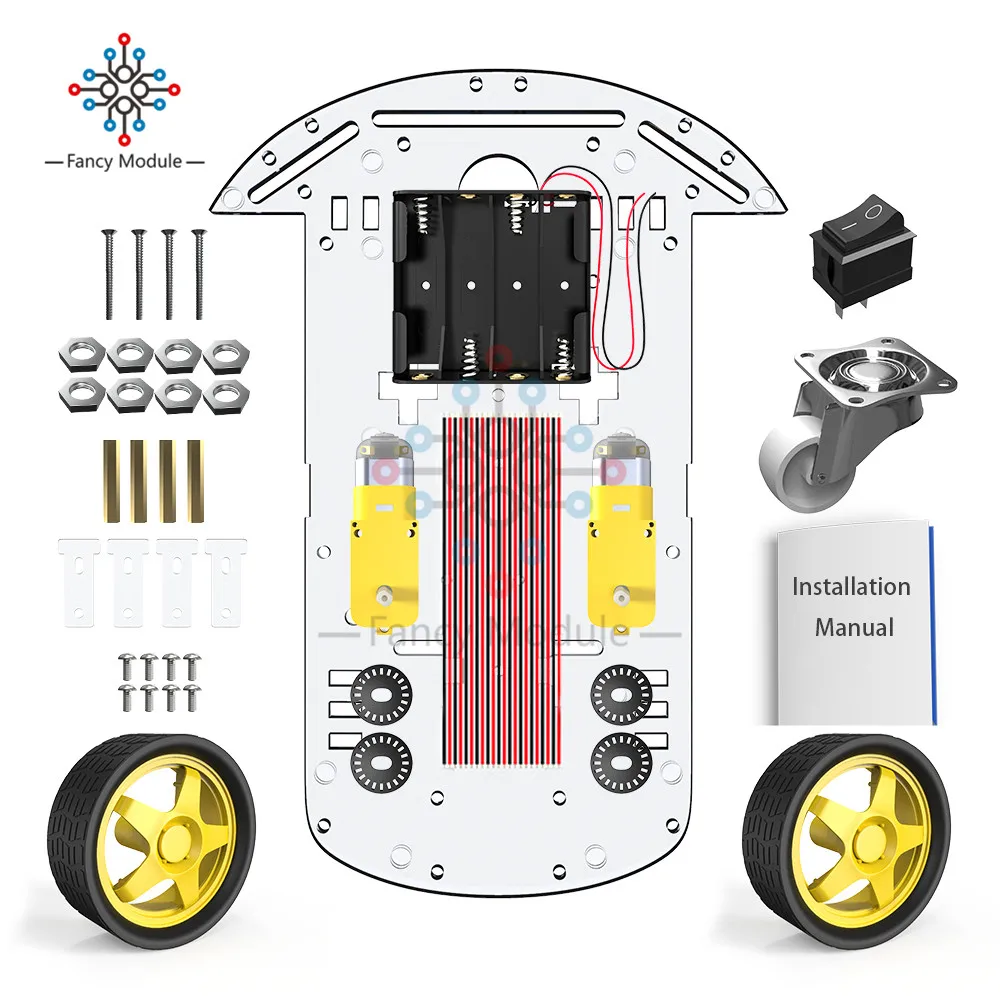 2WD Robot Smart Car Chassis Kits with Speed Encoder for Arduino 51 M26 DIY Education Kit | Инструменты