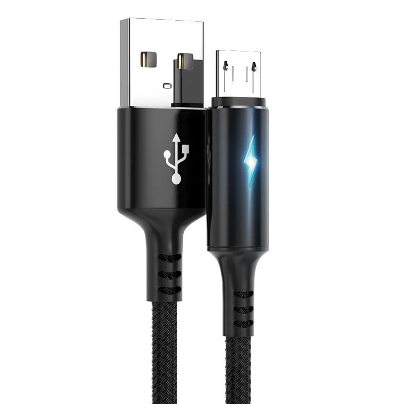 Светодиодный кабель Micro USB 3A нейлоновый шнур для быстрой зарядки Samsung Xiaomi HTC LG