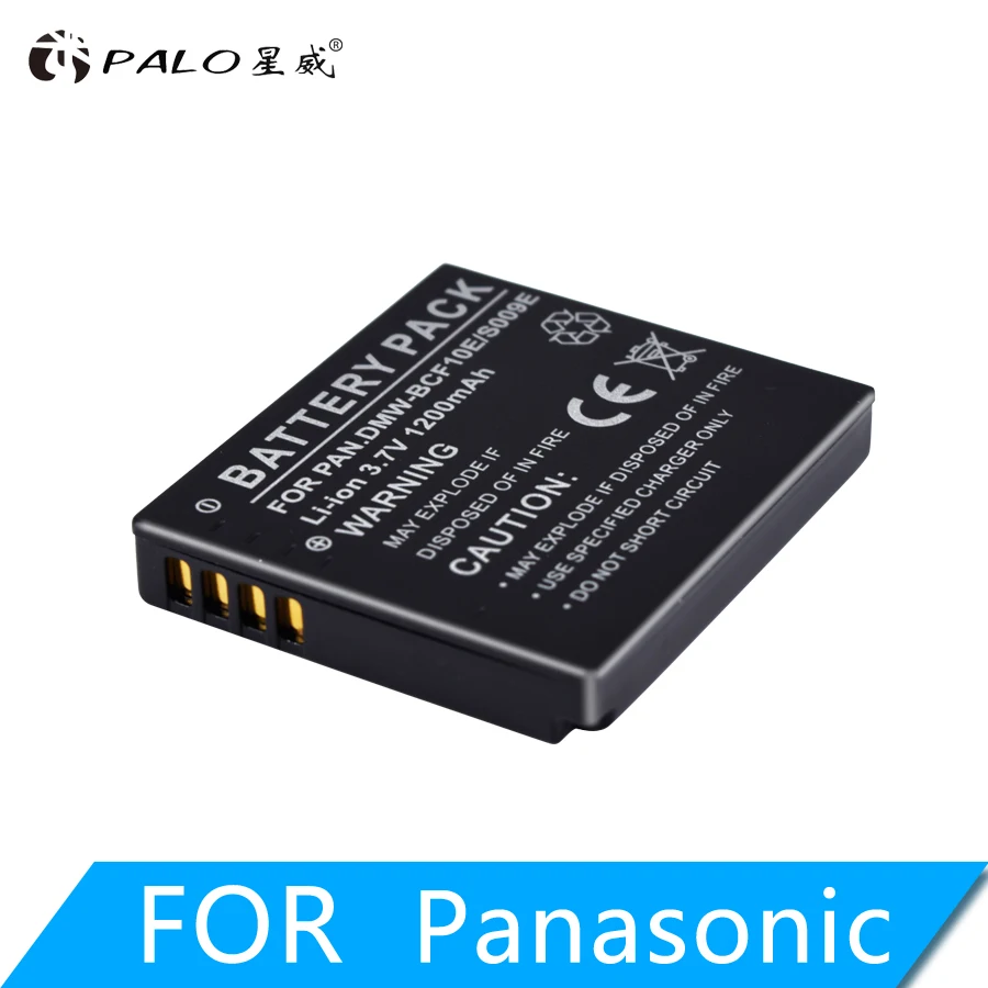 PALO 3.7V 1200mAh DMW-BCF10 DMW BCF10E BCF10 Camera Battery For Panasonic CGA-S106 S106B S/106C S/106D S/106B | Электроника