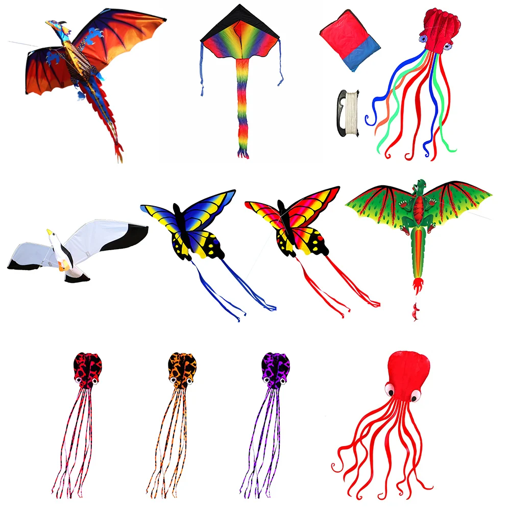 Красочные кайт 3D дракона на открытом воздухе 100 м серфинга Летающий игра Детские