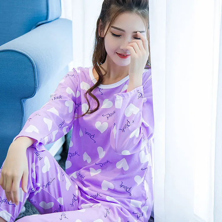 

Spring And Autumn New Style Long Sleeve WOMEN'S Pajamas Sweet GIRL'S Casual Students Homewear Set