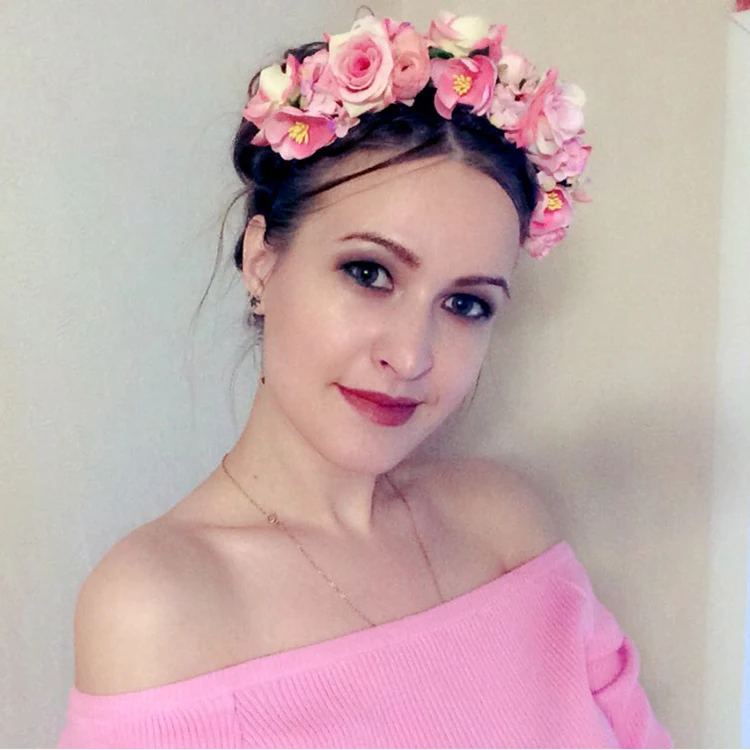 Ручной работы цветок, повязка на голову для женщин, девочек, свадебные аксессуары для волос, невесты, подружки невесты, цветочная гирлянда, тиара, головной убор