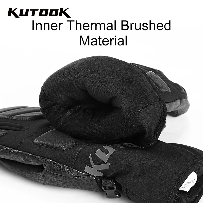 Зимние лыжные перчатки kutake теплые водонепроницаемые для катания на лыжах