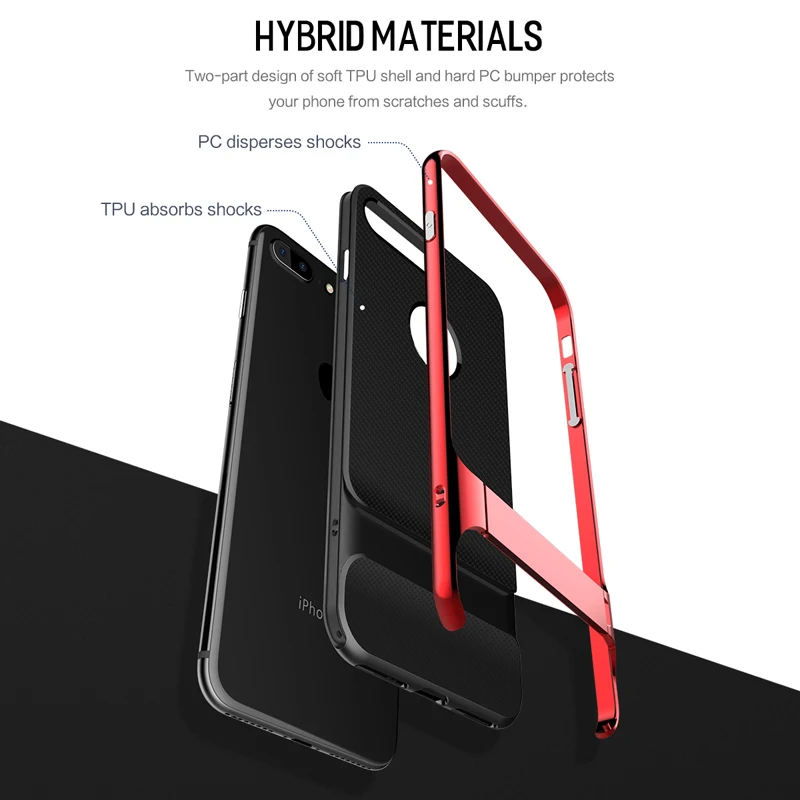 Чехол ROCK для телефона iPhone 8 защитный чехол задняя крышка серии Royce Plus с