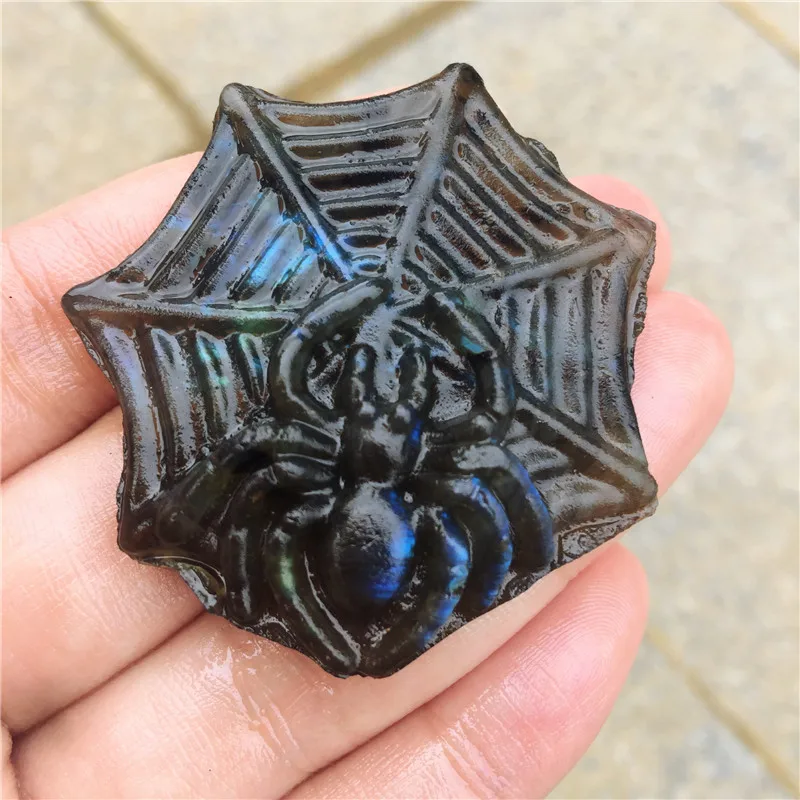 Красивые украшения с кристаллами натуральный Лабрадорит ручной работы