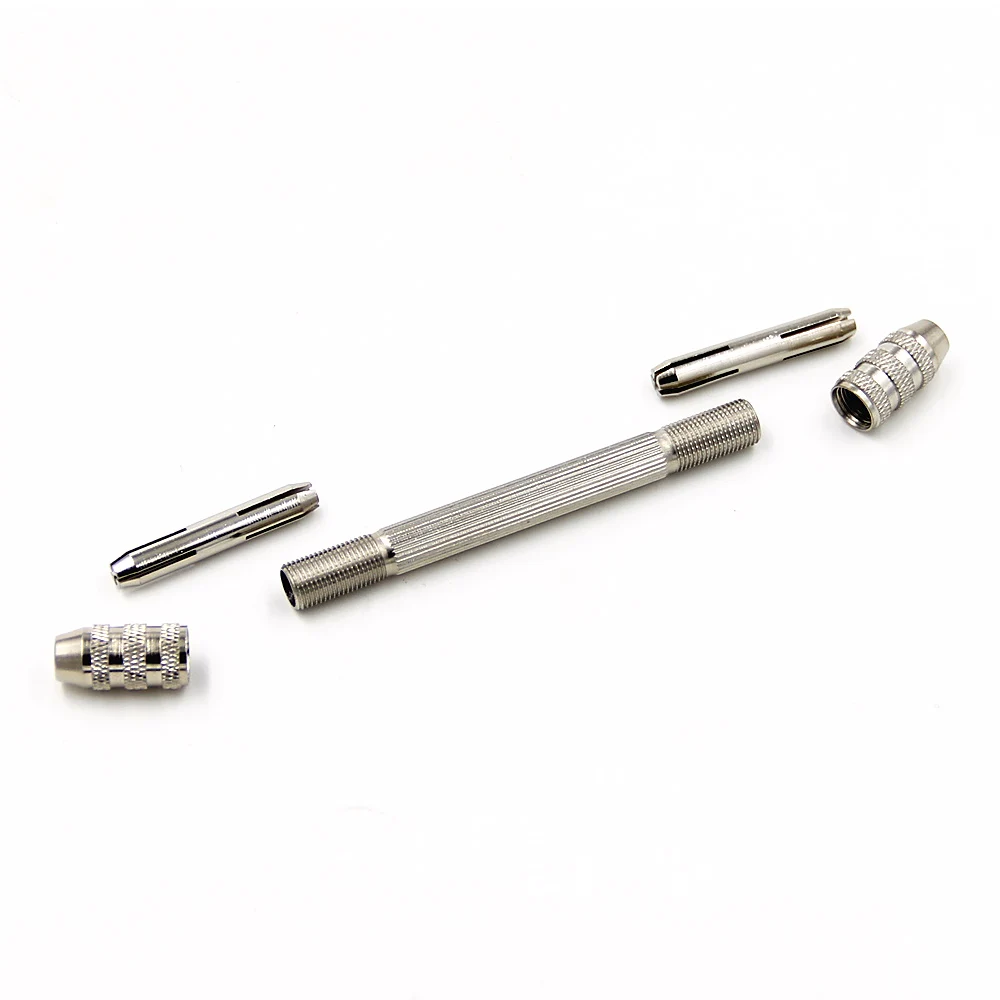 

Double head hand twist drill small bit set DIY drilling manual opening text playing Amber Walnut tool