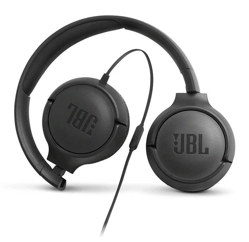 JBL T500 проводной чистый бас наушники спортивные игры тренажерный зал гарнитура складная 1-кнопочный пульт светильник с микрофоном для iPhone