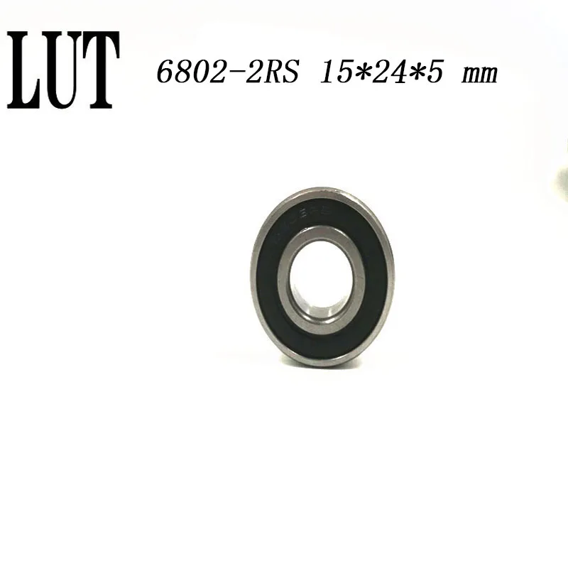 

50PCS High quality ABEC-5 6802 2RS 6802RS 6802-2RS 6802 RS 15x24x5 mm Thin Wall double Rubber seal Deep Groove Ball Bearing