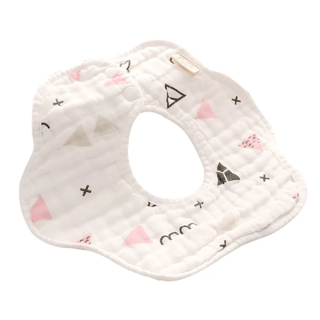 

Newborn Baby Cartoon Printing Cotton Soft 360 Degree Rotating Bibs Saliva Towel Baby Supplies