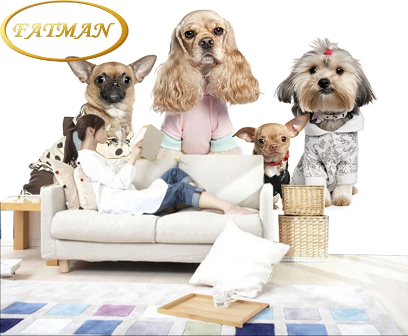 

Dropshipping Custom Photo Wallpaper 3D Stereoscopic HD Animal Wall Painting Wallpaper Sofa Backdrop Pet Shop Wallpaper