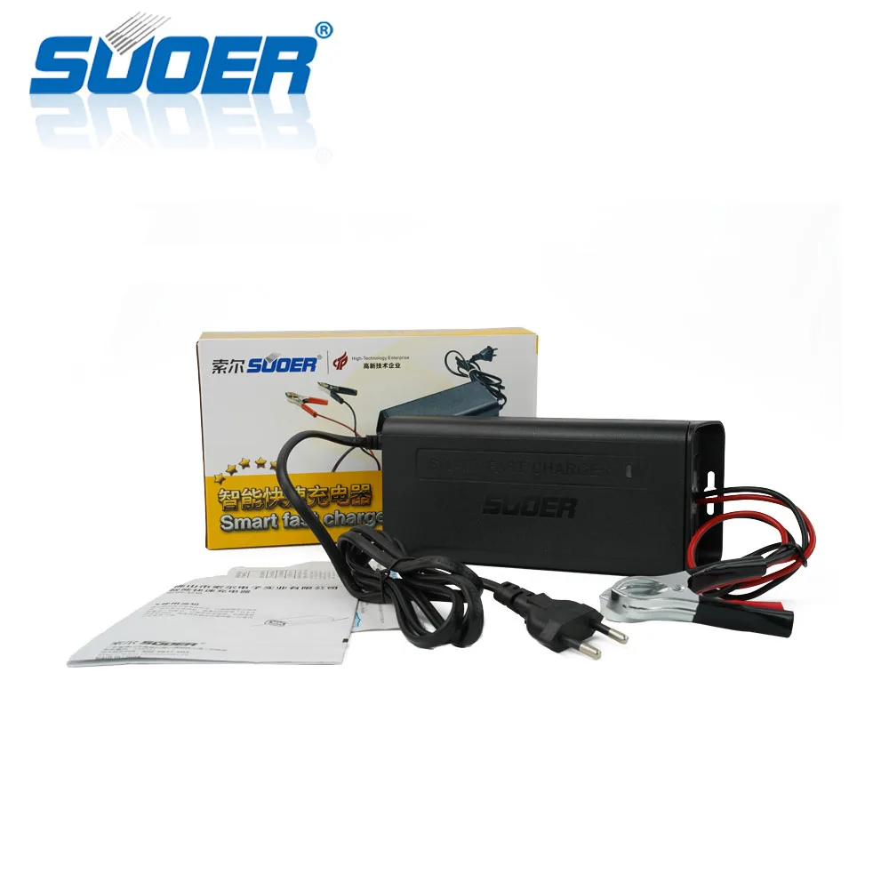 Suoer【 Батарея зарядное устройство применение 】 12V 10A Смарт для быстрой Зарядное